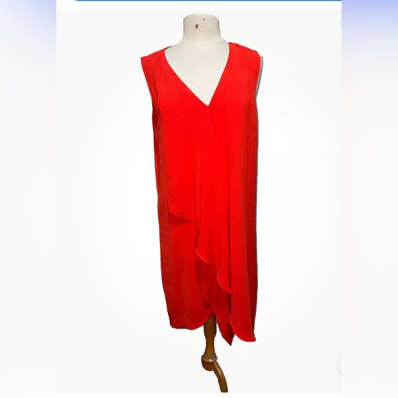 adrianna papell Plus’s Size 16 MIDI Red Summer Sleeveless Formal Party Dress - Picture 1 of 9